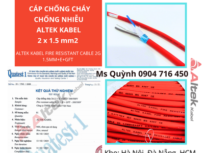 Cáp tín hiệu chống cháy 2x1.5 Fr Altek Kabel HCM, Hà Nội, Đà Nẵng 0
