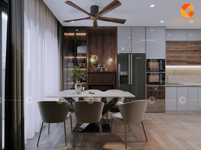 Tủ Bếp Gỗ Công Nghiệp MDF Phủ Melamine Chữ L Cao Cấp 0