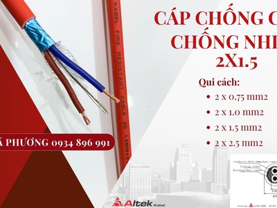 Cáp Chống Cháy Chống Nhiễu 2x1.5   Altek Kabel Đà Nẵng, Hà Nội, Hồ Chí Minh 0