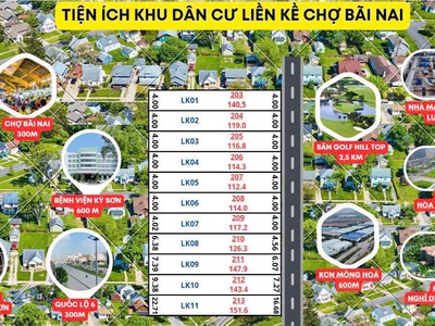 Trung tâm chợ Bãi Nai, Phường Kỳ Sơn, Hoà Bình chỉ hơn 500tr có ngay lô đất sổ đỏ, pháp lý rõ ràng 1