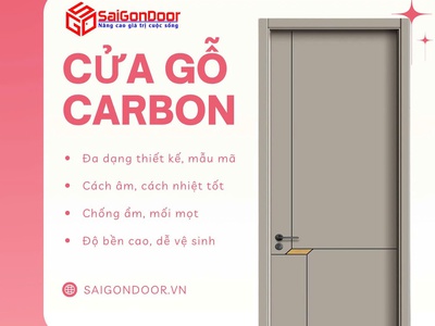 Cửa Gỗ Carbon Sang Trọng Vượt Trội, Bền Bỉ Vĩnh Cửu 1