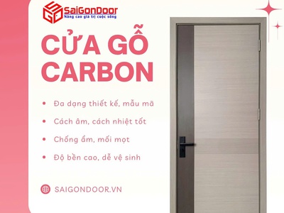 Cửa Gỗ Carbon Sang Trọng Vượt Trội, Bền Bỉ Vĩnh Cửu 4