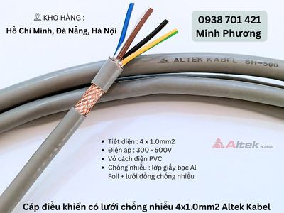 Cáp điều khiển có lưới chống nhiễu 4x1.0mm2 Altek Kabel Hà Nội, Đà Nẵng, Huế 3