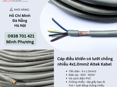 Cáp điều khiển có lưới chống nhiễu 4x1.0mm2 Altek Kabel Hà Nội, Đà Nẵng, Huế 1