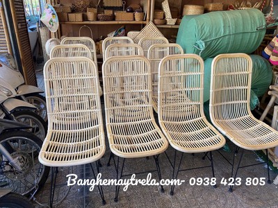 Ghế mây tự nhiên chân sắt giá rẻ 5