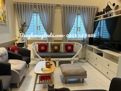 Ghế sofa mây tự nhiên hiện đại đóng caro 5