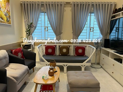 Ghế sofa mây tự nhiên hiện đại đóng caro 6