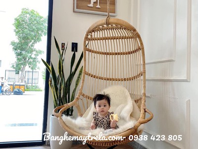 Xích đu đơn mây tự nhiên 0