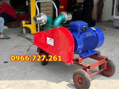 Máy hút bùn chất thải rác 2 họng 100mm chống tắc 15KW 2
