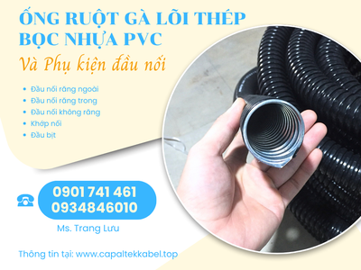 Ống ruột gà lõi thép bọc nhựa, ống sun sắt bọc nhựa 1