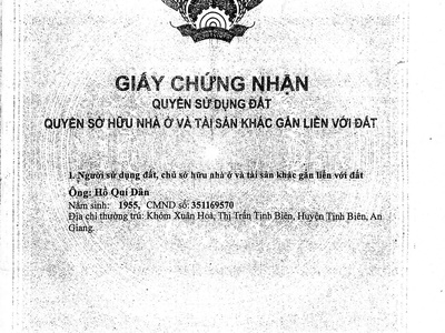 Bán nhà cấp 4 QL91 thị trấn Tịnh Biên, phường Tịnh Biên, An Giang 1