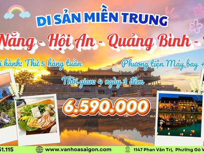Tour Di Sản Miền Trung 4N3Đ   SGC Tourist Đồng Hành Khám Phá Đà Nẵng   Hội An   Huế   Phong Nha 0