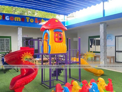 Cầu trượt liên hoàn giá rẻ, tặng bập bênh , cầu trượt hồ bơi 1