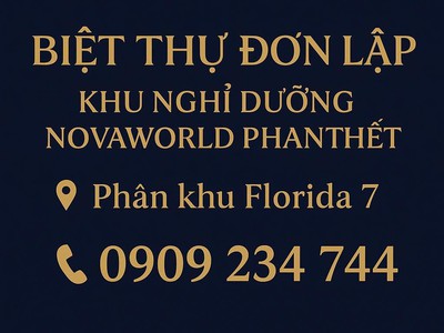 Biệt thự đơn lập- khu nghỉ dưỡng nova phan thiết 0