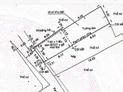 Cần bán đất hồ xuân hương, p.14, bình thạnh, 3.75 x 17m, 6.5 tỷ, tl 2