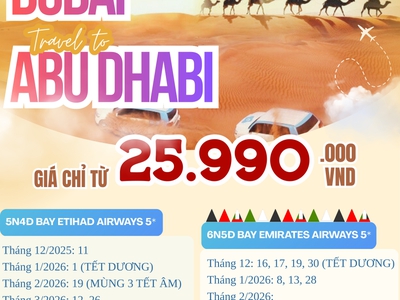 Khám phá Dubai chỉ từ 25.990K 0