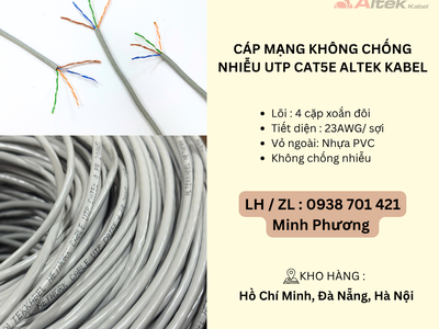 Cáp mạng không chống nhiễu UTP Cat5e Altek Kabel Đà Nẵng, Hà Nội, Quảng Trị 1