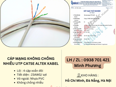 Cáp mạng không chống nhiễu UTP Cat5e Altek Kabel Đà Nẵng, Hà Nội, Quảng Trị 0