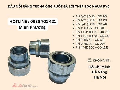 Phụ kiện ống ruột gà lõi thép bọc nhựa PVC Đà Nẵng, Hà Nội, Quảng Bình 2