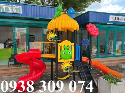 Cầu trượt liên hoàn giá rẻ, tặng bập bênh , cầu trượt hồ bơi 4