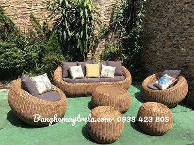 Sofa sò mây nhựa phòng khách 4