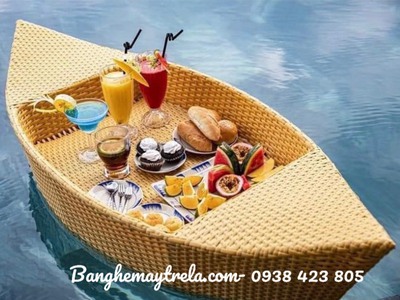 Khay nổi hồ bơi hình thuyền 3