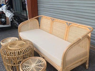 Sofa mây vuông mắt cáo 2