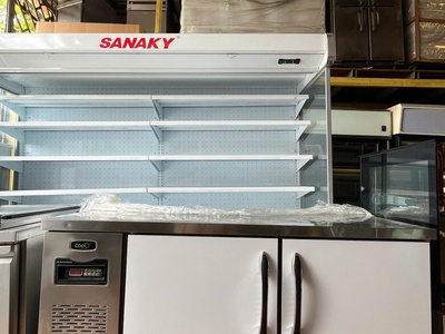 Thanh lý tủ bàn mát inox 2 cánh mở   hàng đẹp trên 90 0