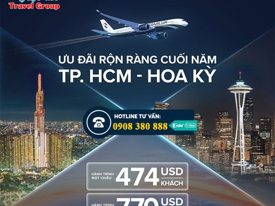 Starlux ưu đãi cuối năm TPHCM Hoa Kỳ chỉ từ 474 USD 0