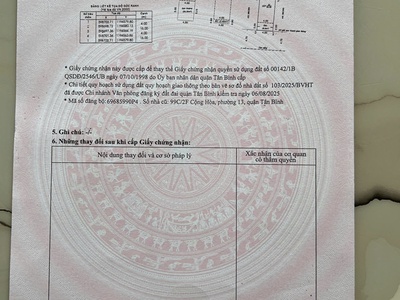 Chính chủ bán nhà 99c/2f đường Cộng Hoà, Tân Bình, hẻm rộng 6m 4