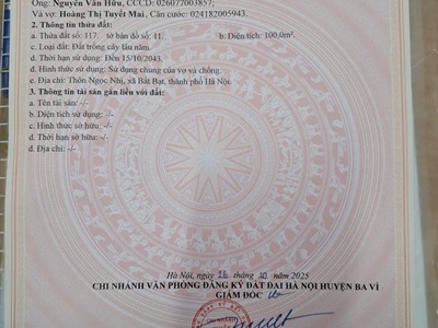 Sở hữu ngay lô đất đẹp - giá tốt - vị trí đắc địa tại cẩm lĩnh, ba vì, hà nội. 0