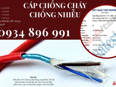 Cáp Chống Cháy Chống Nhiễu 2x2.5 mm2 Chuẩn BS6387, IEC 60331 1