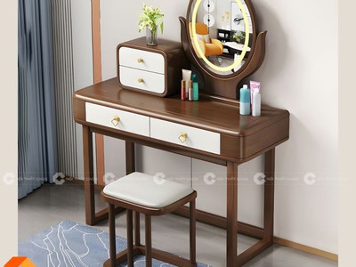 Bàn Trang Điểm Gỗ Tự Nhiên Sang Trọng - BTDTN01 0