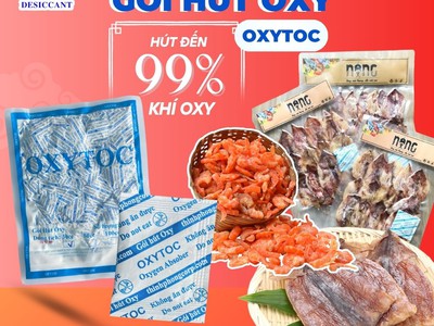 Gói hút oxy OXYTOC chống mốc hiệu quả cho hải sản khô, cá khô 0