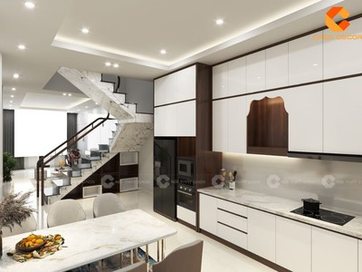 Tủ Bếp Gỗ Công Nghiệp Chữ L Cao Cấp, Hợp Mọi Không Gian 2