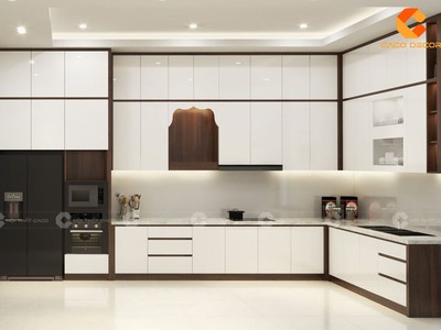 Tủ Bếp Gỗ Công Nghiệp Chữ L Cao Cấp, Hợp Mọi Không Gian 1