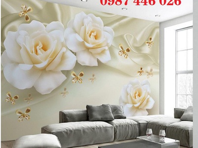 Gạch tranh 3d phòng khách HP6745 3