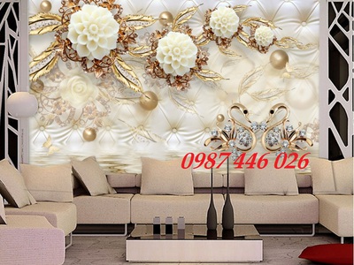 Gạch tranh 3d phòng khách HP6745 0