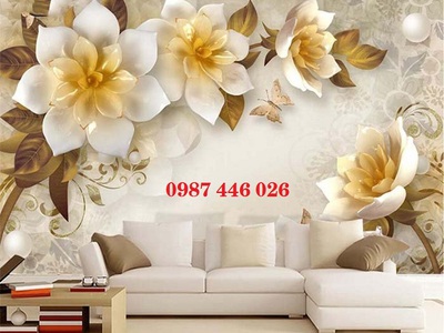 Gạch tranh 3d phòng khách HP6745 7