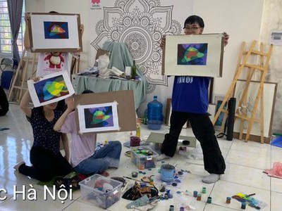 Lớp học vẽ khối v00 ở Gia lâm 1