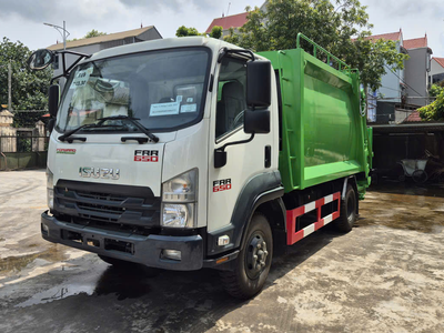 Xe cuốn ép chở rác isuzu 9 khối 1