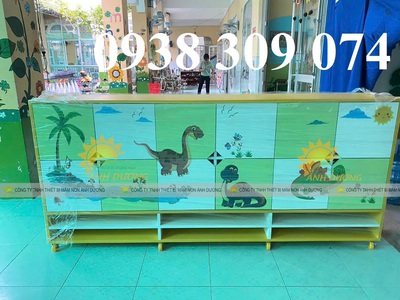 Tủ đựng cặp dép mầm non, kệ đựng cặp dép mầm non 1