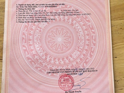 Bán đất mặt tiền đường nhựa 63 - tân phú trung   nay thuộc củ chi 3