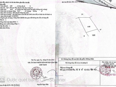 Đất đẹp - giá tốt -  bán nhanh lô đất mặt tiền tỉnh lộ 833b xã lạc tấn, tân trụ, long an 2