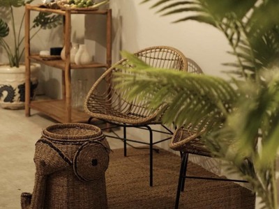 Bàn ghế mây nhựa ngoài trời 7