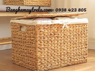 Giỏ chữ nhật đựng đồ mây tự nhiên 9