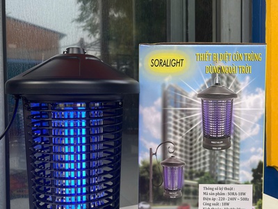 Đèn diệt côn trùng sử dụng trong nhà và sân vườn SORA-18W 0