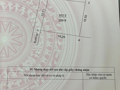 Đất thổ cư tổ 9 thị trấn quang minh mê linh hn, mặt tiền 16m nở hậu sâu 18m đường ôtô 4m 4