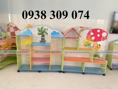 Kệ để đồ chơi mầm non, kệ góc mầm non, kệ học liệu mầm non 2