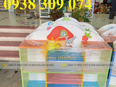 Kệ để đồ chơi mầm non, kệ góc mầm non, kệ học liệu mầm non 3